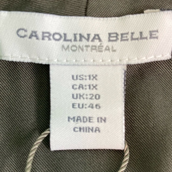 Carolina Belle Montreal Waterfall Open Front Draped Mixed Media Jacket (Size 1X) - Picture 12 of 13